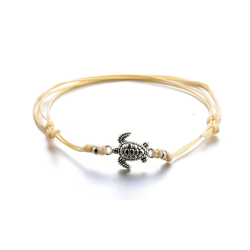 Hemp Rope Multi-layer Turtle Anklet