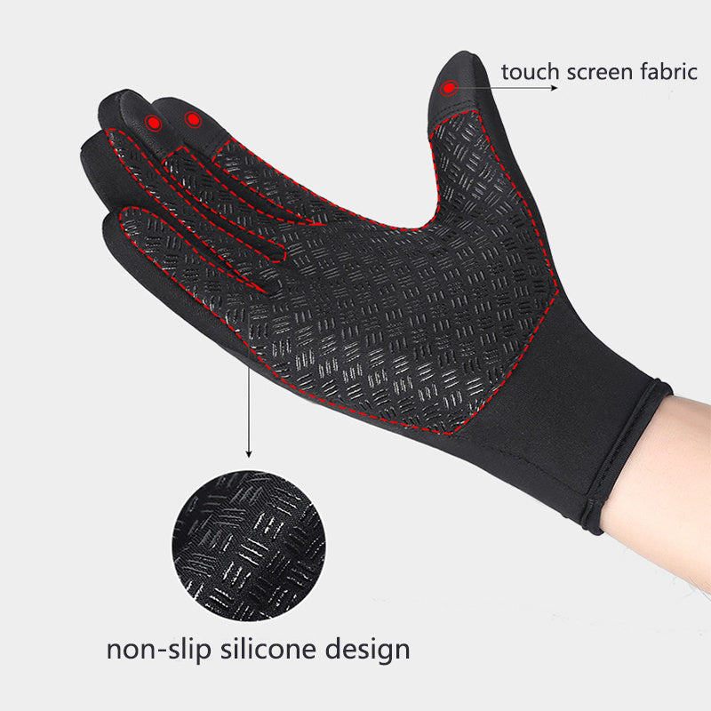 Portable Panda waterproof touchscreen gloves – fleece-lined winter gloves for men and women