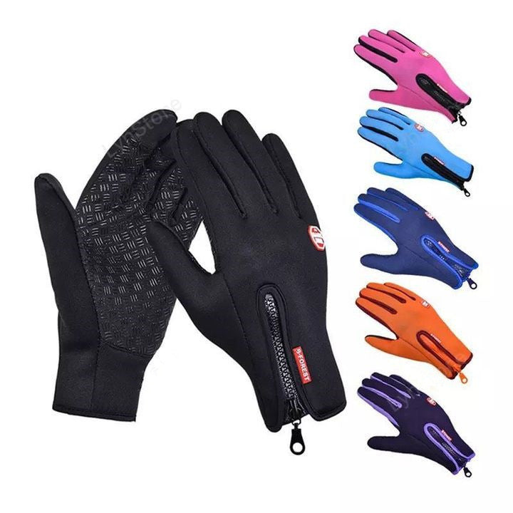 Portable Panda motorcycle riding gloves – fleece-lined and anti-slip winter wear