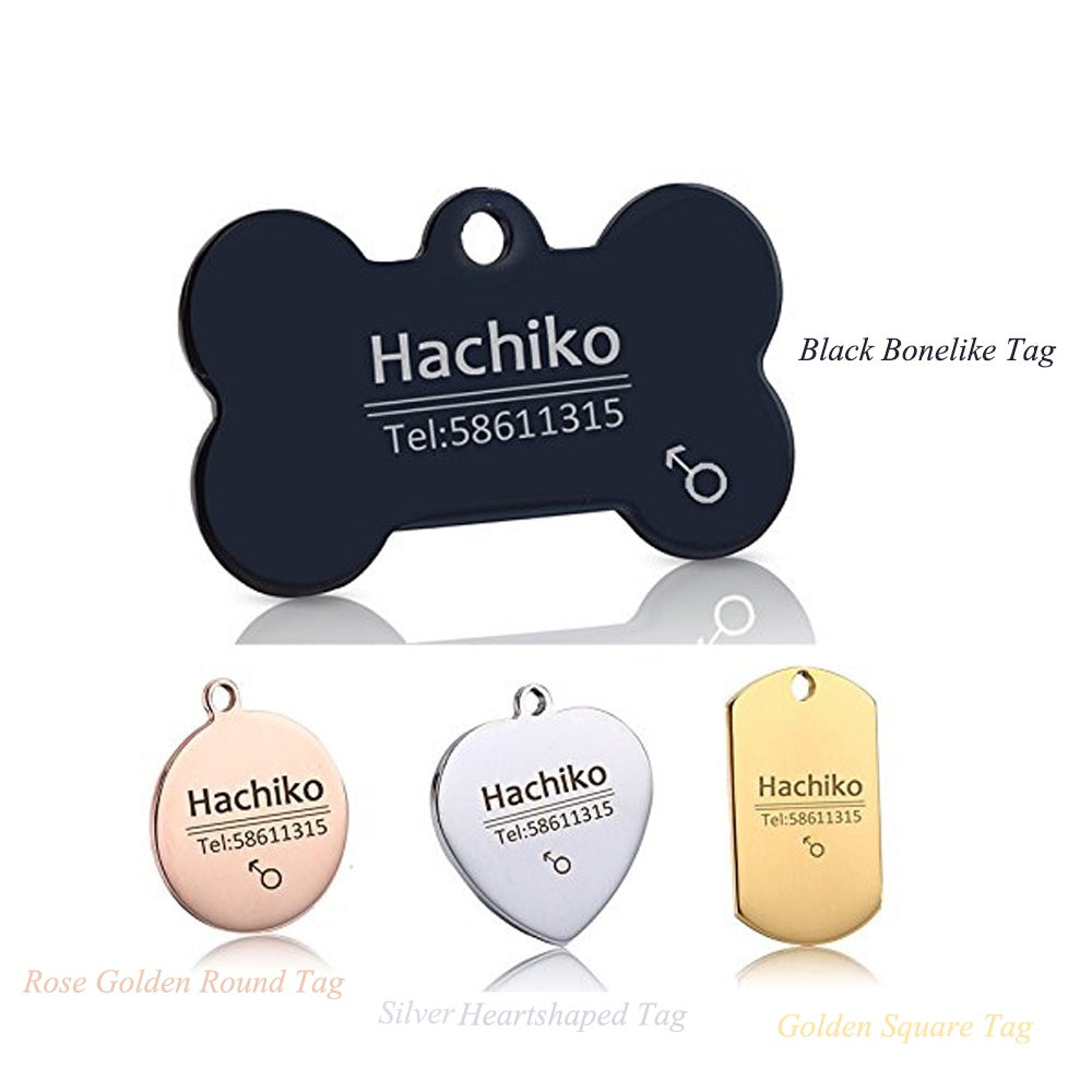 Personalized Titanium Steel Pet ID Tag – Engraved Dog & Cat Name Tag from Portable Panda.