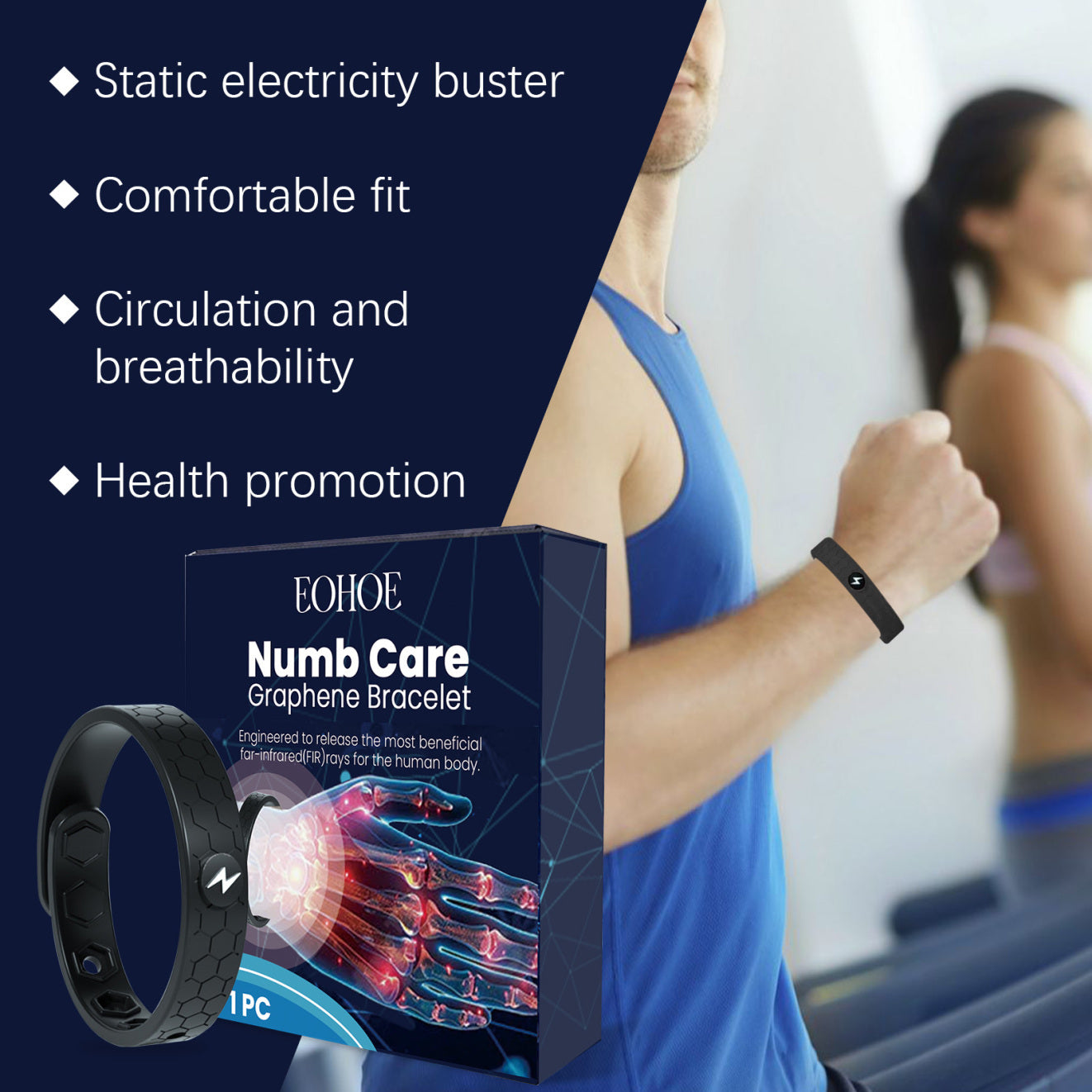 EOHOE Graphene Bracelet Portable Panda – eco-friendly packaging for graphene wellness bracelet