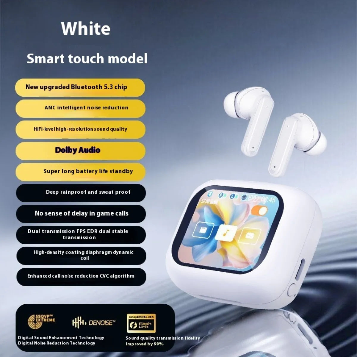 SilentWave noise reduction earbuds in charging case – Portable Panda