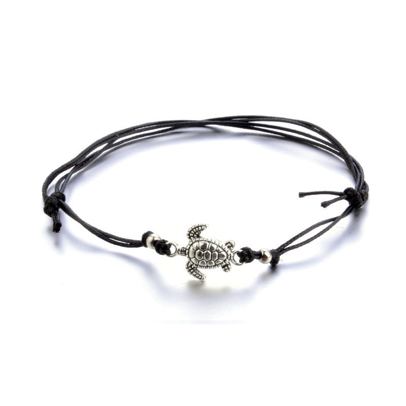 Hemp Rope Multi-layer Turtle Anklet