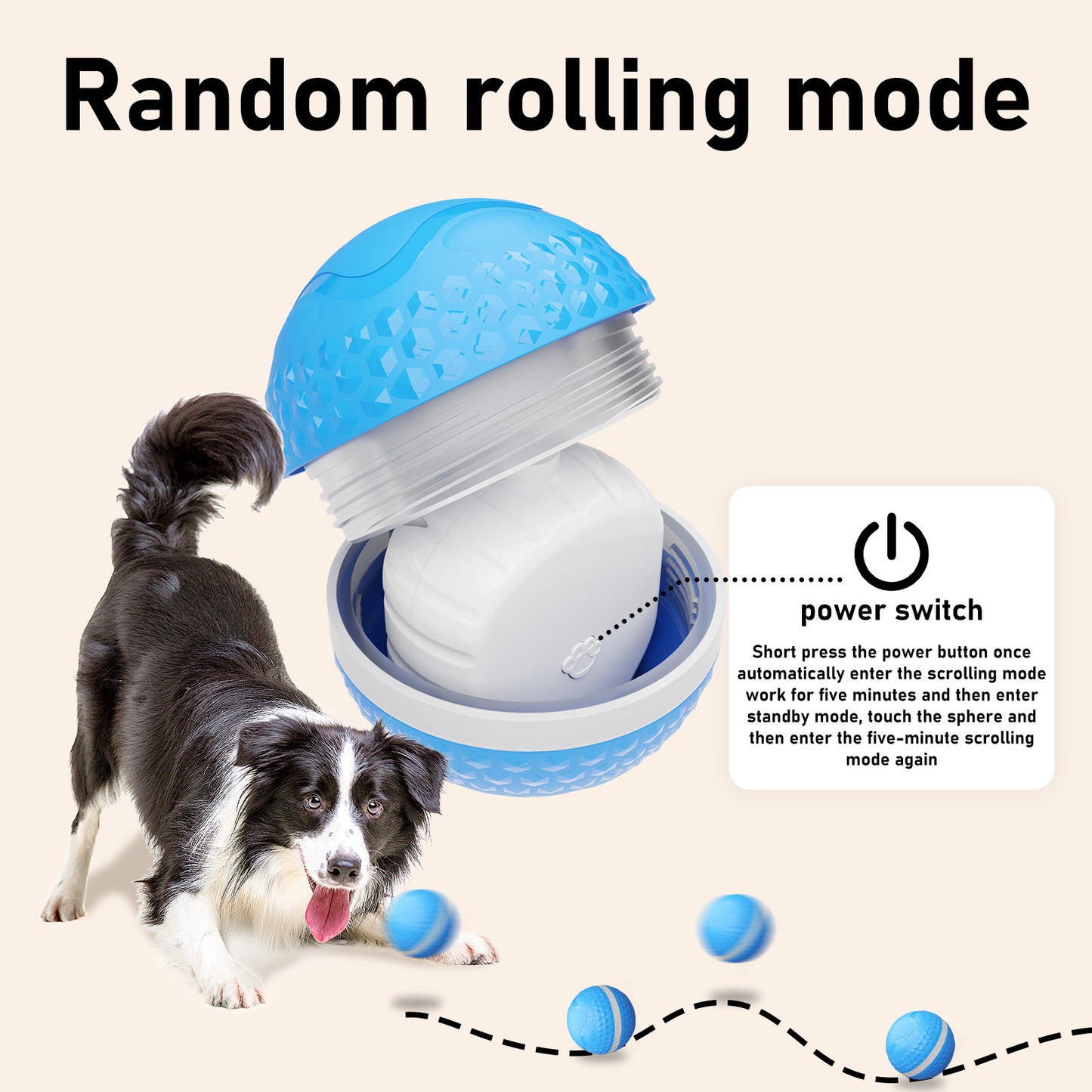 Dog toy ball with interactive lighting modes for enrichment