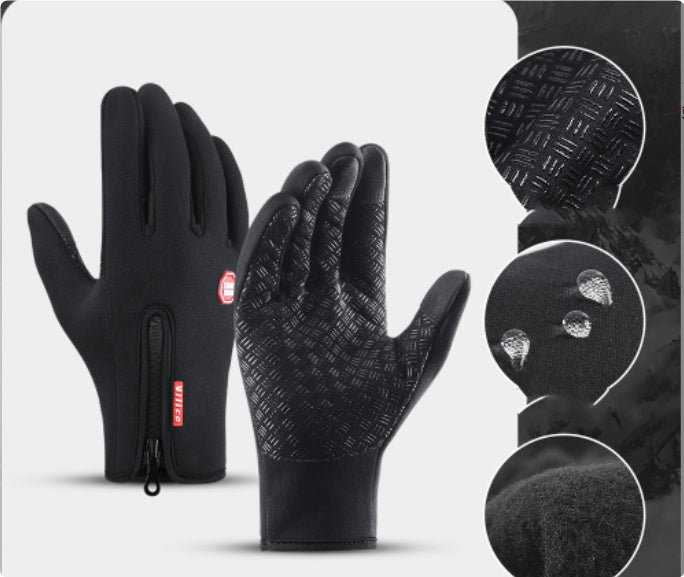 Portable Panda waterproof touchscreen gloves – fleece-lined winter gloves for men and women
