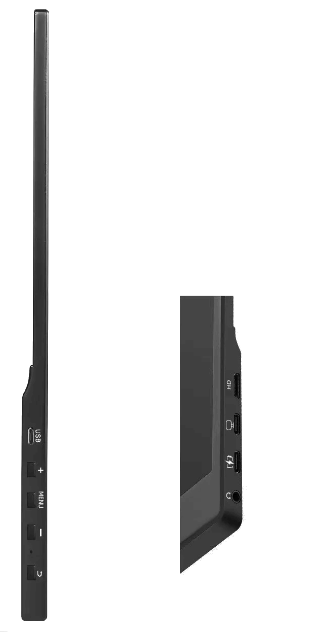 SleekView portable monitor with included cables, power adapter, and smart cover – Portable Panda