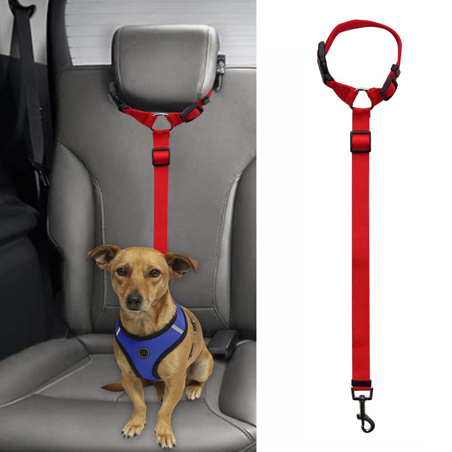 Portable Panda Pet Car Safety Leash – Adjustable Nylon Dog Seat Belt Harness