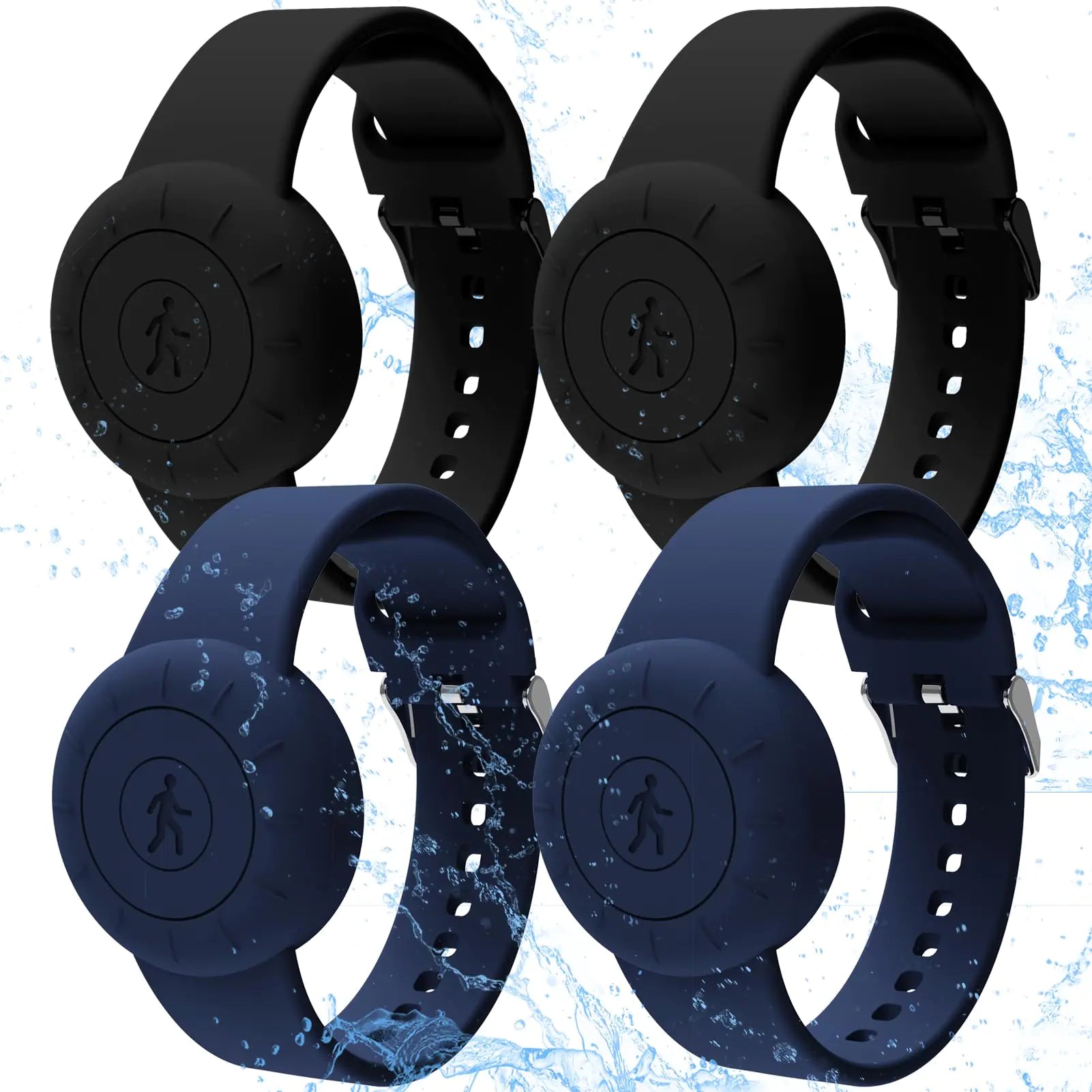 Portable Panda Waterproof AirTag Bracelet for Kids – 4 Pack GPS Tracker Wristbands